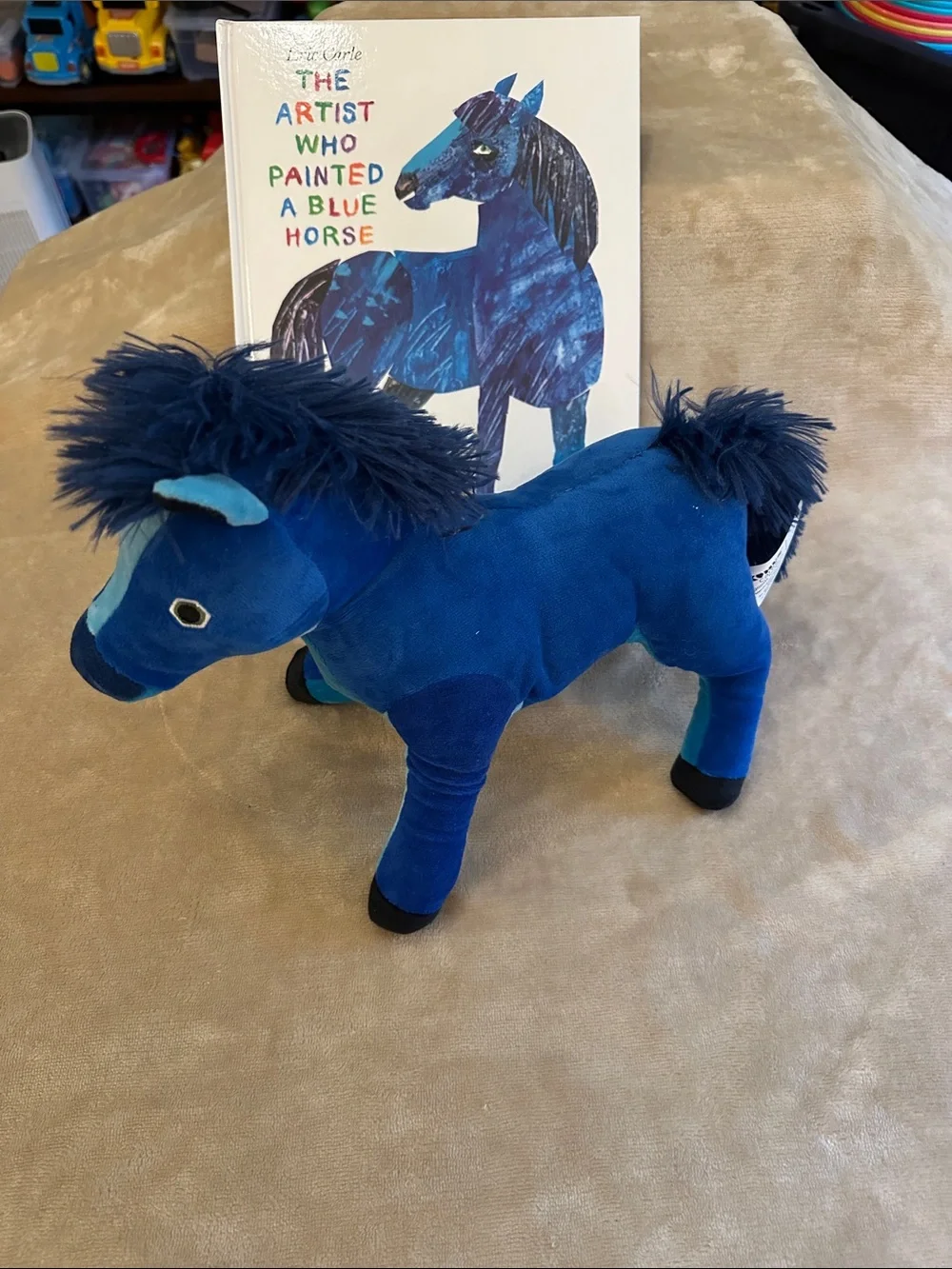 The Artist Who Painted A Blue Horse book and stuffie set! - Eric Carle Inspired
